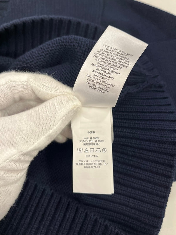 ラルフローレン RalphLauren POLO RALPH LAUREN コットンニット セーター ポロベア 紺 200011663 セーター ネイビー Mサイズ 101MT-5305