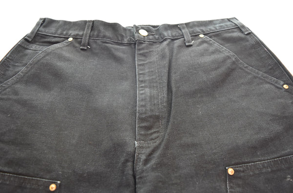カーハート Carhartt ダブルニー ダックペインター パンツ ワークパンツ 33×34 デニム ブラック 103MB-673