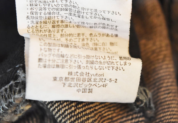 ナインティナインティ 9090 King Logo Buggy Denim キングロゴ デニムパンツ ジーンズ バギー 刺繍 NN1539 デニム ブラック LLサイズ 103MB-516