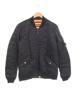 アベイシングエイプ A BATHING APE MA-1 キルティング フライトジャケット 001HJB801010X ジャケット ブラック Mサイズ 103MT-3174