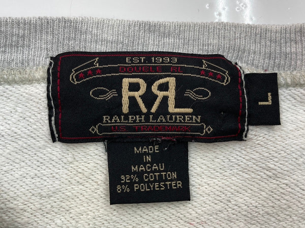 ダブルアールエル RRL 90s 90年代 三ツ星タグ EAGLE SWEAT SHIRT イーグル 灰色 スウェット プリント グレー Lサイズ 104MT-2022