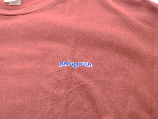 パタゴニア PATAGONIA USA製 90s Beneficial ロゴ プリント 半袖Tシャツ 赤 Tシャツ ワンポイント レッド LLサイズ 103MT-666