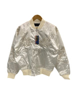 ほしひめ Hoshihime 星姫 スカジャン 龍刺繍 スカジャン サテン 白 F-002 ジャケット ホワイト フリーサイズ 101MT-5384