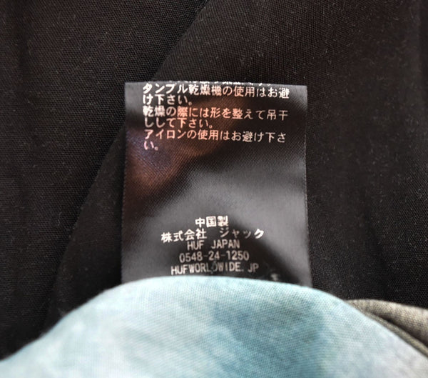 ハフ HUF DICE WOVEN TOP S/S RAYON SHIRT ダイス サイコロ オープンカラー レーヨンシャツ BU00155 半袖シャツ ブラック Sサイズ 103MT-2539