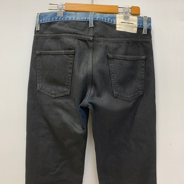 ヘロンプレストン HERON PRESTON コーティングデニムパンツ ジーンズ 切替 HMYA010F20DEN003 デニム ブラック 30サイズ 201MB-1051