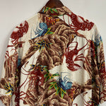 【曜日割引対象外】 サンサーフ SUN SURF "LOBSTERS MAKE UP THE FALL" 伊勢海老 アロハシャツ SS36841 半袖シャツ マルチカラー Lサイズ 201MT-3827 VB