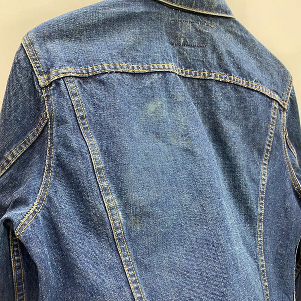 【曜日割引対象外】 リーバイス Levi's 70's 70505 BIG E ケアタグ 濃紺 USA製 デニム ジャケット ブルー 40サイズ 201MT-4718 VB