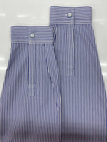 コッキ KHOKI 19AW PATCHWORK SHIRT パッチワーク シャツ 長袖 白 青 19aw-b-03 サイズ 2 長袖シャツ ストライプ ブルー 104MT-2087