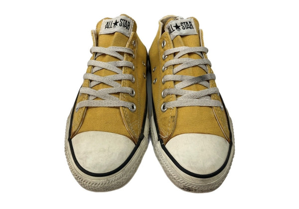 コンバース CONVERSE 90s ALL STAR LOW オールスターロー キャンバス ヴィンテージ USA製 丸ロゴ シューズ マスタード 黄 メンズ靴 スニーカー イエロー US7 104S-890