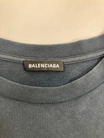 バレンシアガ BALENCIAGA 20SS DEMNA GVASALIA デムナ ヴァザリアest.1917 ロゴ 刺繍 JP57 2019 001 49 Tシャツ ブラック Lサイズ 101MT-4748
