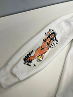 ジェシージョースターク JESSE JO STARK 白 長袖 US古着 骸骨 スカル スウェット ホワイト Lサイズ 101MT-4449