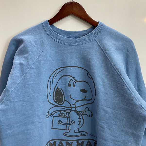 【曜日割引対象外】 ヒューマンメイド HUMAN MADE VINTAGE PEANUTS SWEATSHIRT スヌーピー スウェット ブルー Lサイズ 201MT-3673 VB
