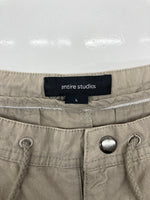 エンタイアスタジオ entire studios FREIGHT CARGO PANTS カーゴ パンツ ジップフライ ワイド ワーク ドロスト 灰 無地 カーゴパンツ グレー Lサイズ 104MB-400