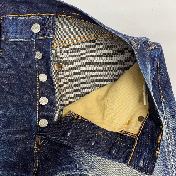 【曜日割引対象外】 リーバイス Levi's 01年製 501XX 赤耳 復刻 日本製 37501 デニム ブルー W34サイズ 201MB-1147 VB