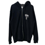 ステューシー STUSSY ジップパーカー BASIC STUSSY ZIP HOODIE パーカ ブラック XLサイズ 201MT-4093