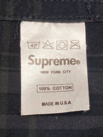 シュプリーム SUPREME OLD USA製 チェック スイングトップ ジップアップ ジャケット 紺 ジャケット チェック ネイビー Mサイズ 104MT-1728