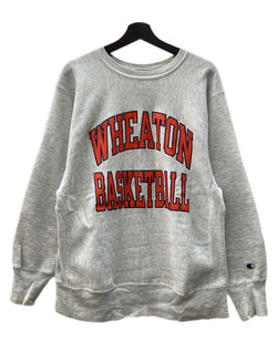 チャンピオン Champion 90s 90年代 刺繍タグ REVERSE WEAVE リバースウィーブ  USA製 WHEATON BASEBALL  灰色 スウェット プリント グレー XLサイズ 104MT-2279