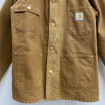 【曜日割引対象外】 カーハート Carhartt 00's ミシガンチョアコート ダック ジャケット ベージュ 34サイズ 201MT-4707 VB