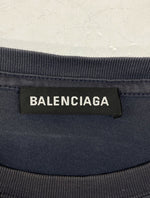 バレンシアガ BALENCIAGA CAMPAIGN LOGO PRINT T-SHIRT キャンペーン ロゴ プリント Tシャツ 半袖 カットソー 紺 556150 TAV44 Tシャツ ロゴ ネイビー Mサイズ 104MT-1183