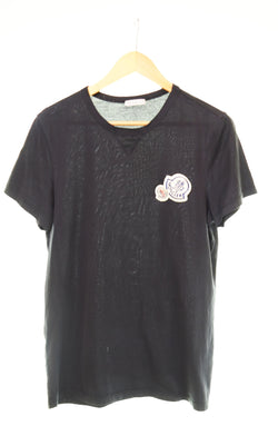 モンクレール MONCLER MAGLIA ﾀﾞﾌﾞﾙﾜｯﾍﾟﾝ Tｼｬﾂ E209180325008390Y Tシャツ ブラック Sサイズ 103MT-2855