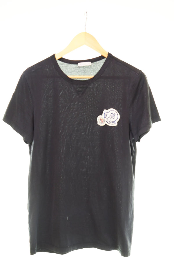 モンクレール MONCLER MAGLIA ﾀﾞﾌﾞﾙﾜｯﾍﾟﾝ Tｼｬﾂ E209180325008390Y Tシャツ ブラック Sサイズ 103MT-2855