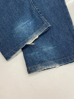 ダブルアールエル RRL 90s DENIM PANTS デニム パンツ ジップフライ ジーパン ジーンズ USA製 Ralph Lauren インディゴ 青 ロゴ R004 デニム ブルー サイズ 34 104MB-216