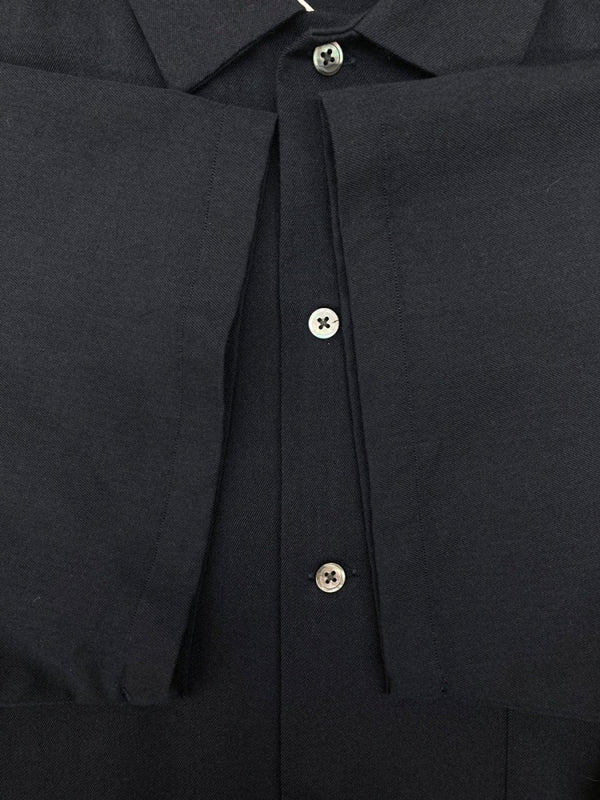シュタイン stein W/TA SS SHIRT ウール トリアセテート ショートスリーブ シャツ ボタン 半袖 紺 ST.066 半袖シャツ 無地 ネイビー Mサイズ 104MT-2335