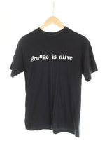 アンダーカバー UNDERCOVER 魔女期 グランジ・イズ・アライブ プリント 半袖Tシャツ 黒 Tシャツ ブラック Mサイズ 103MT-2393