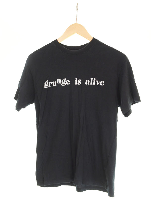 アンダーカバー UNDERCOVER 魔女期 グランジ・イズ・アライブ プリント 半袖Tシャツ 黒 Tシャツ ブラック Mサイズ 103MT-2393