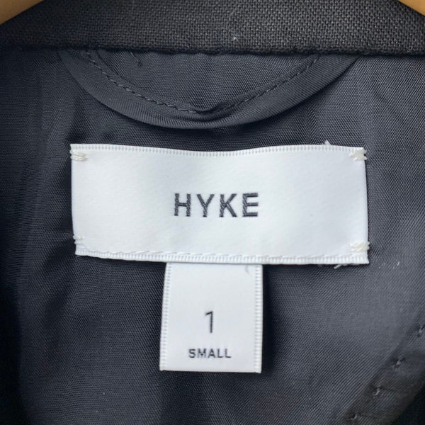 ハイク HYKE セミダブルチェスターコート コート ブラック 201LT-424