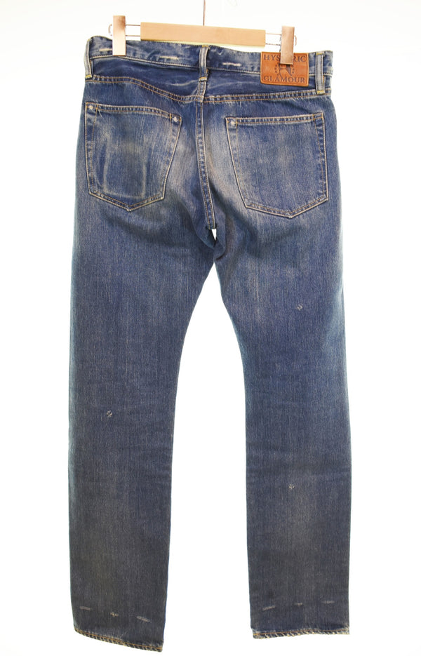 ヒステリックグラマー HYSTERIC GLAMOUR SP加工 小窓リペア スリムストレートPT デニムパンツ  0243AP17 デニム ブルー 30 103MB-694