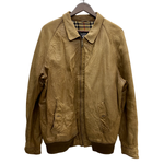 【曜日割引対象外】 バーバリーズ Burberrys 70's 80's Leather Jacket スペイン製 タータンチェック ジャケット ベージュ 201MT-3669 VB