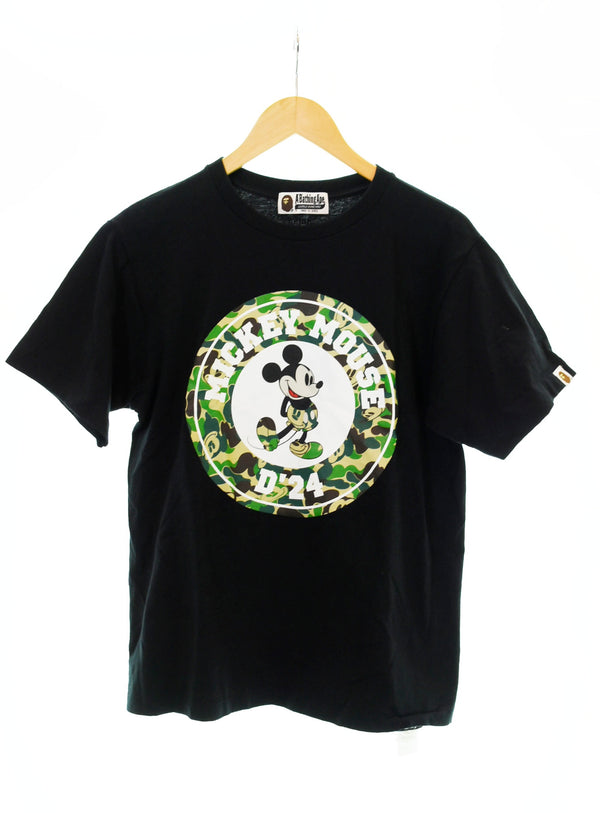 アベイシングエイプ A BATHING APE  Disney D24 BAPE ディズニー Tシャツ 黒 Tシャツ ブラック Mサイズ 103MT-1369