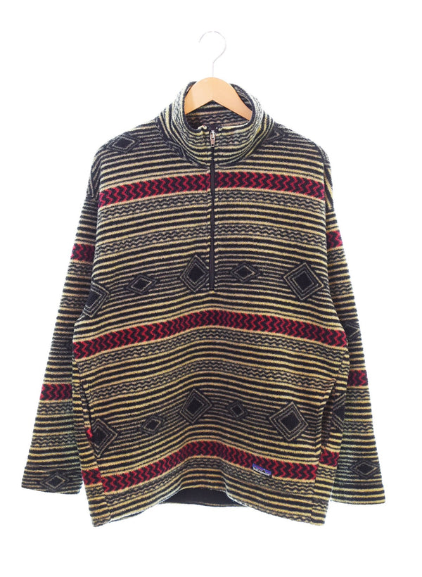 パタゴニア PATAGONIA 90s 90's 90年代 97年製 USA製 ブルズアイ ハーフジップ フリース プルオーバージャケット 10457 ジャケット マルチカラー Lサイズ 103MT-1951
