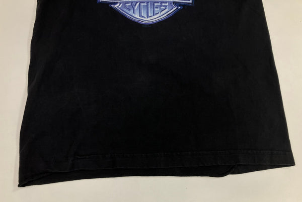 ハーレーダビッドソン Harley-Davidson 00's パープルタイガー バーアンドシールド ロゴ 馬 ホース アニマル 両面 プリント Tシャツ ブラック Mサイズ 101MT-4534