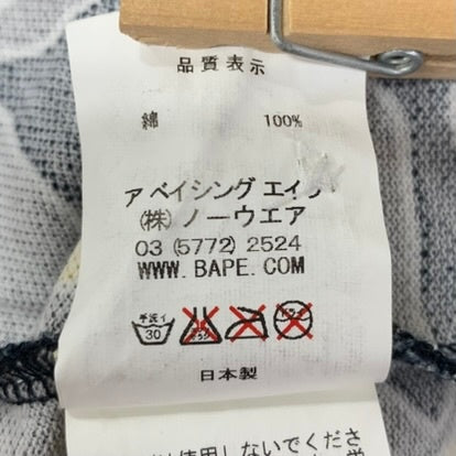 アベイシングエイプ A BATHING APE 半袖ポロシャツ ブラック XLサイズ 201MT-4428