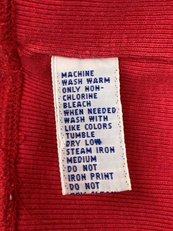 ラルフローレン RalphLauren 90s POLO BEAR SWEATSHIRT ポロ ベア スウェットシャツ トレーナー プリント 裏起毛 赤 スウェット ロゴ レッド Lサイズ 104MT-2305