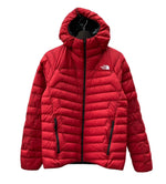 ザノースフェイス THE NORTH FACE サンダーフーディ Thunder Hoodie ダウン ライトダウン アウトドア PERTEX パーテックス 赤 NY81811 ジャケット ロゴ レッド Mサイズ 104MT-2095