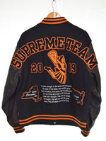 シュプリーム SUPREME Team Varsity Jacket チーム バーシティ ジャケット スタジャン スタジアム ジャンパー ジャケット ブラック Mサイズ 103MT-3333