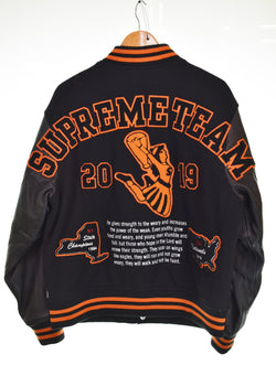 シュプリーム SUPREME Team Varsity Jacket チーム バーシティ ジャケット スタジャン スタジアム ジャンパー ジャケット ブラック Mサイズ 103MT-3333