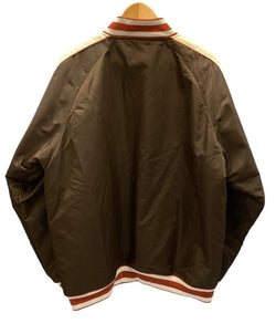 ステューシー STUSSY 袖ロゴ Stadium Jacket スタジャン ナイロンジャケット 中綿ジャケット XL ジャケット ブラウン LLサイズ 101MT-3229