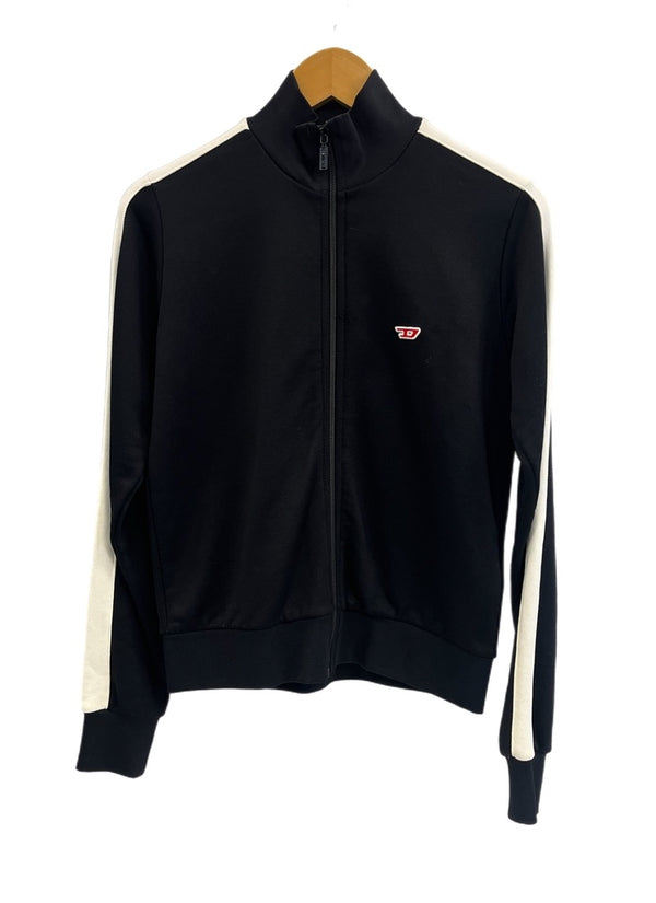 ディーゼル DIESEL Dロゴワッペン サイドライン ジップアップスウェット トラック ジャケット 黒 F-JAM-D ジャージ ブラック Sサイズ 101LT-148
