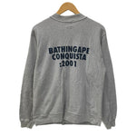 アベイシングエイプ A BATHING APE スウェット カーディガン グレー Mサイズ 201MT-4865