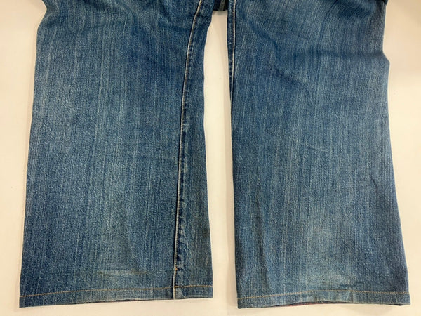 リーバイス Levi's 90's 90年代 201 1920年モデル 復刻 ボタン裏刻印555 バレンシア工場 シンチバック MADE IN USA アメリカ製 20201-0020 デニム ブルー W36×L36 101MB-610