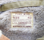 バズリクソンズ BUZZ RICKSON'S type B-10 Flight Jacket フライト L.S.L. GARMENT CO. NATURAL MOUTON COLLAR  BR14388 42 ジャケット カーキ 103MT-3375