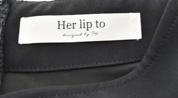 ハーリップトゥ Her lip to LaRochellePleatedDress ラロシェルプリーツドレス フレアワンピース マキシ ロング 黒 1224305143 ワンピース ブラック Sサイズ 103LT-86