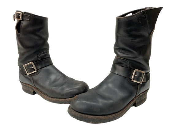 レッドウィング RED WING ENGINEER BOOTS エンジニア ブーツ PT91 革靴 ワーク USA製 シューズ 黒 2268 メンズ靴 ブーツ エンジニア ブラック サイズ 8D 104S-742