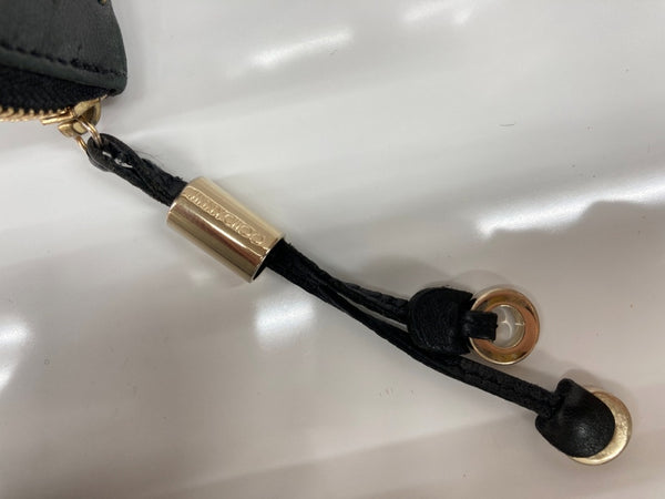 ジミーチュウ JIMMY CHOO 長財布 ラウンドファスナー 星座 スタッズ チャーム 刻印 LEATHER レザー イタリア製 BLACK 黒 財布・ケース レディース財布 総柄 ブラック 104W-24