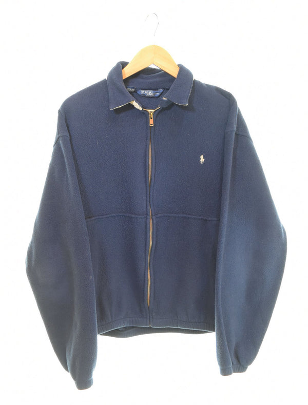 ラルフローレン RalphLauren 90s フリースブルゾン Made in USA 90's USA製 三角タグ ジャケット ネイビー Mサイズ 103MT-2828