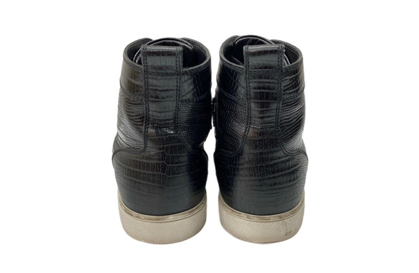 クリスチャン ルブタン Christian Louboutin Cl Moc Lug Lou Spikes Orlato Flat スパイク スタッズ 型押し SHOES SNEAKERS ハイカット BLACK 黒 レディース靴 スニーカー ブラック SIZE39 104S-1015